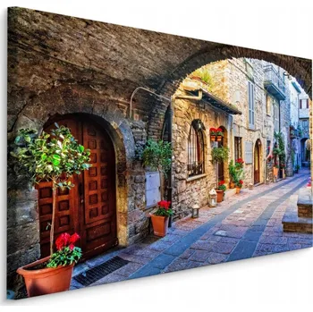 Obraz Nástěnný obraz Italská ulička Zeď Výhled 3D 70x50