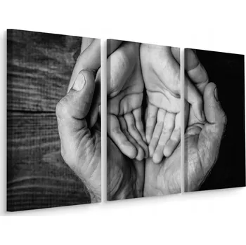 Obraz Obraz Triptych ČERNO-BÍLÉ Ruce 3D Efekt 150x100