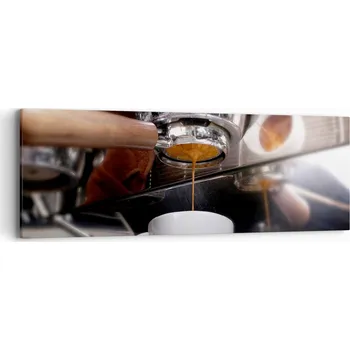 Obraz Obraz na plátně do obývacího pokoje ložnice 90x30 káva foto obrazy na zeď canvas