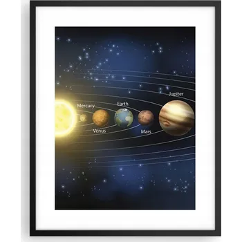 Obraz Foto obraz, plakát na zeď v černém rámu 40x50 kosmos, plakáty do obýváku