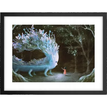 Obraz Obraz plakát v černém rámu do obýváku 40x30 abstrakce foto na zeď