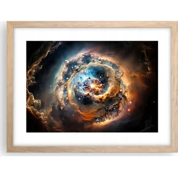 Obraz Obraz plakát v rámu světlý dub do obýváku 40x30 vesmír foto na zeď