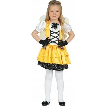 Karnevalový kostým KOSTÝM MOTÝL MOTÝLEK S KŘÍDLY ŽLUTÝ 128