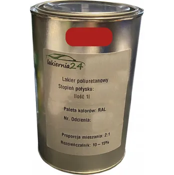 Lak na dřevo Barva průmyslová, polyuretanový lak 1l lesk 2:1 RAL 3000