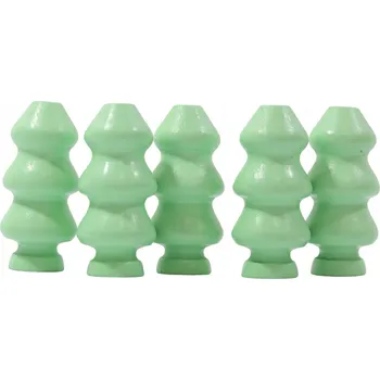 Dřevěná hračka Dřevěné stromečky VZDĚLÁVACÍ les hračka 5 kusů světle zelené