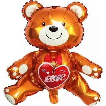 Balónek HNĚDÝ FÓLIOVÝ BALÓNEK MEDVÍDEK NAROZENINY ROCEK DÁREK BABY SHOWER KŘTINY