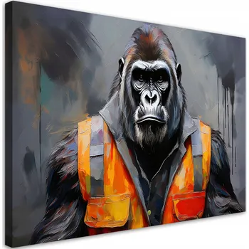 Obraz Obraz na plátně, Gorila Pracovník Abstrakt 60x40