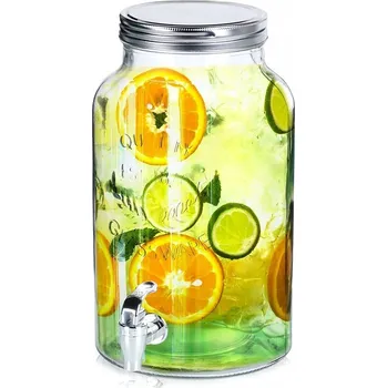 Sklenice Skleněná Sklenice na nápoje s kohoutkem 6,2 l