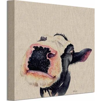 Obraz Kráva Cow - obraz na plátně 30x30 cm