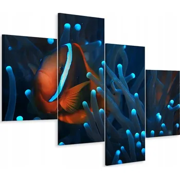 Obraz Obraz RYBA Sasanka Příroda Makro 3D 4 Díly 80x50