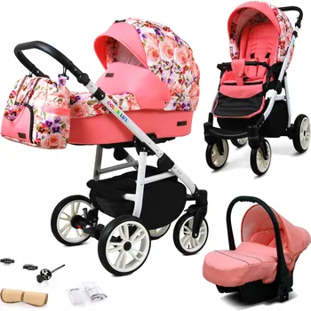 Kočárek Dětský kočárek 3v1 BabyLux Colorlux - sporťák, hluboká korba, autosedačka