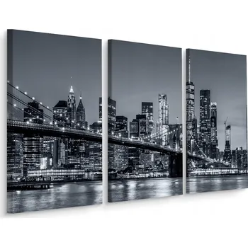 Obraz Vícedílný obraz JORK Most v noci 3D 150x100