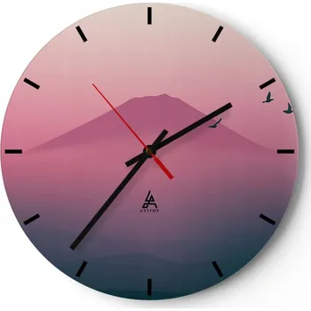 Hodiny Velké nástěnné hodiny 40x40 Abstrakce Skleněné hodiny Kulatý Tiché