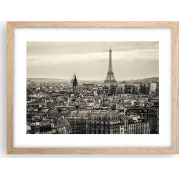 Obraz Obraz plakát v rámu světlý dub do obýváku 40x30 město foto na zeď