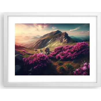 Obraz Obraz plakát v bílém rámu do obýváku 40x30 krajina foto na zeď