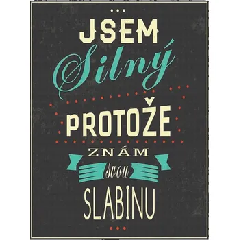 Obraz Cedule Jsem silný protože znám tvou slabinu