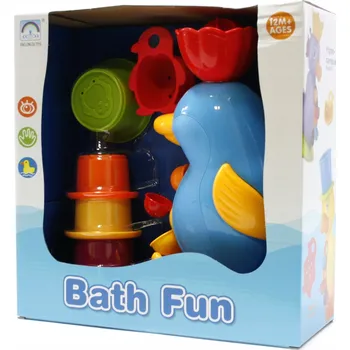 Hračka pro nejmenší HRAČKY DO VANY KRAB S PŘÍSAVKAMI + KELÍMKY