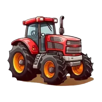 Nášivka Nažehlovací obrázek - traktor červený I (dva rozměry), Velikost: Velký