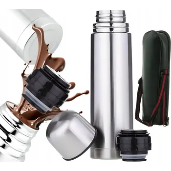 Termoska Vakuová termoska na kávu a čaj ocel 1 L