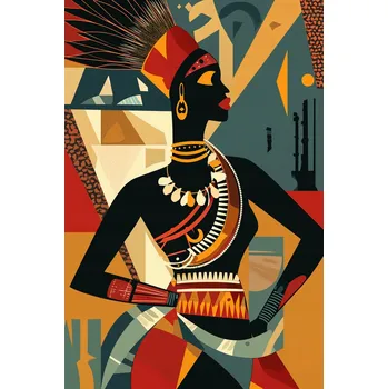 Plakát Plakát Africká Mozaika bez rámu 61 x 91,5 cm