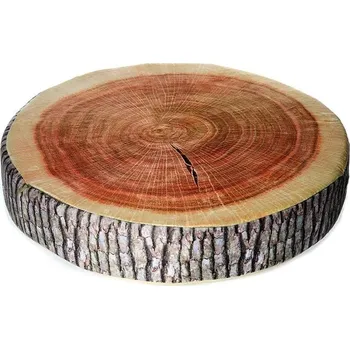 plyšák Plyšový polštář dřevo kulaté