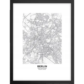 Obraz Obraz plakát v černém rámu do obýváku 30x40 foto plakáty města na zeď