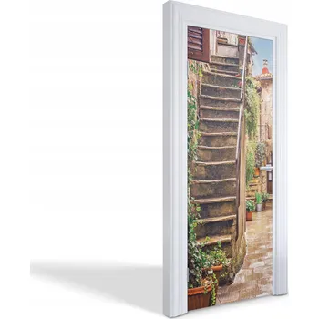 Fototapeta Samolepící dekorativní nálepka na dveře Staré kamenné schody 75x205 cm