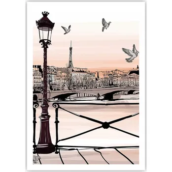 Obraz Plakát na zeď bez rámu 70x100 architektura obraz plakáty do obývacího pokoje