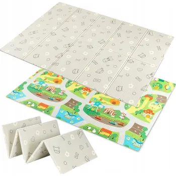 Hrací deka Pěnová podložka Sesttino Lovely messaga & fruit garden skládací oboustranná 198x148 cm