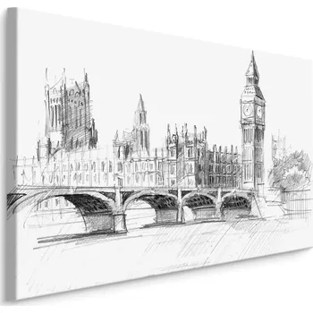 Obraz Obraz na plátně SKICA Londýna Architektura 90x60