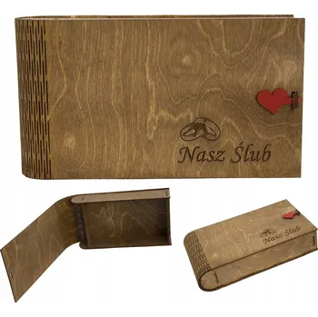 Obraz DŘEVĚNÁ KRABIČKA NA FOTKY PAMÁTKA NAŠE SVATBA