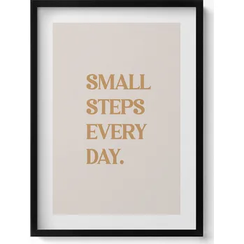 Obraz Elegantní obraz do obýváku Motivační nápis Small steps every day 50x70 cm