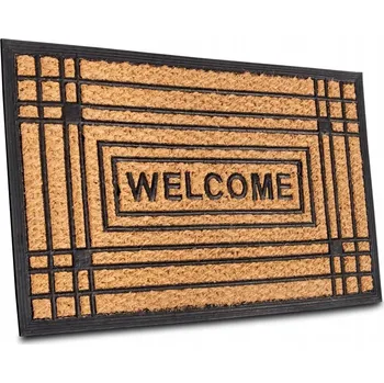 Rohožka Rohožka před dveře 45x75 cm kokosová, silná vstupní rohož s gumovou podložkou