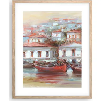 Obraz Obraz plakát v rámu světlý dub 40x50 architektura do obýváku