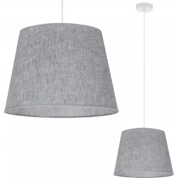 ZÁVĚSNÉ STROPNÍ SVÍTIDLO LUSTR SE STÍNIDLEM ŠEDÝ LEN DO OBÝVACÍHO POKOJE LOŽNICE