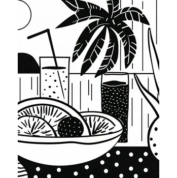 Plakát Plakát Tropické občerstvení bez rámu 40 x 50 cm