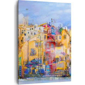 Obraz Obraz na plátně do obývacího pokoje ložnice 50x70 město obrazy na zeď canvas