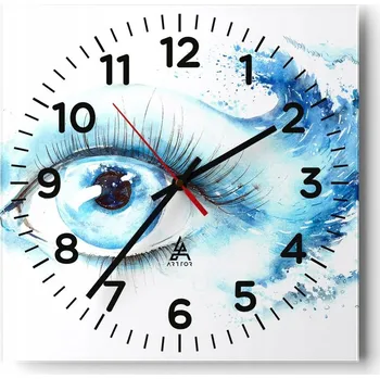 Hodiny Nástěnné hodiny do obýváku 40x40 Abstrakce Tiché hodiny Skleněné hodiny Bez hlučnosti