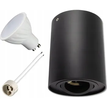 Bodové svítidlo Přisazené pohyblivé bodové svítidlo ČERNÉ LED GU10 3W