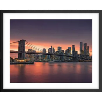 Obraz Foto obraz plakát na zeď v černém rámu 50x40 New York do obýváku