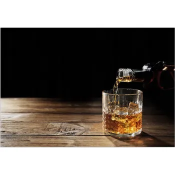 Sklenice Sklenice kuchyňský Koberec s motivem sklenice whisky 120x80 cm