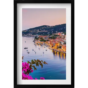 Obraz Závěsný obraz rámeček černé barvy Azurové pobřeží pobřežní 40x60 cm