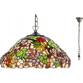 Závěsná lampa Retro, styl Tiffany, 1 světelný bod, patice E27