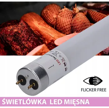 LED osvětlení LED zářivka T8 G13 pro maso, 60 cm, 9 W, PC Prescot