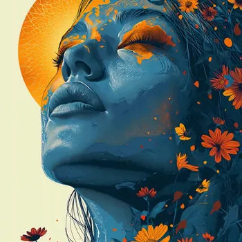 Plakát Plakát Slunečný déšť bez rámu 50 x 50 cm