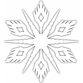 Vánoční dekorace Nálepka Sněhová Vločka Vločka Hvězdička 18 cm