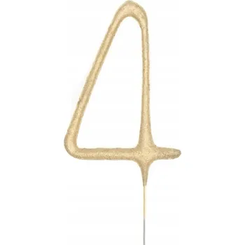 Dortová svíčka Narozeninová svíčka prskavky ČÍSLICE 4