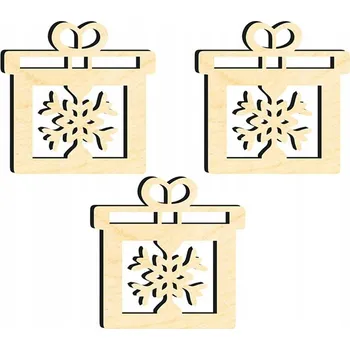 Obraz OZDOBY ŚWIĄTECZNE CHOINKOWE DREWNIANE Z50 3 ks