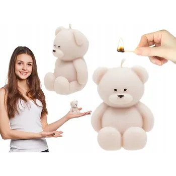 Svíčka VONNÁ SVÍČKA MEDVÍDEK UŠÁČEK KOKOS A LIMETKA RUČNÍ VÝROBA