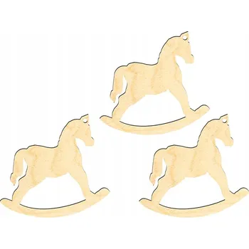 Obraz OZDOBY ŚWIĄTECZNE CHOINKOWE DREWNIANE Z3 3 ks